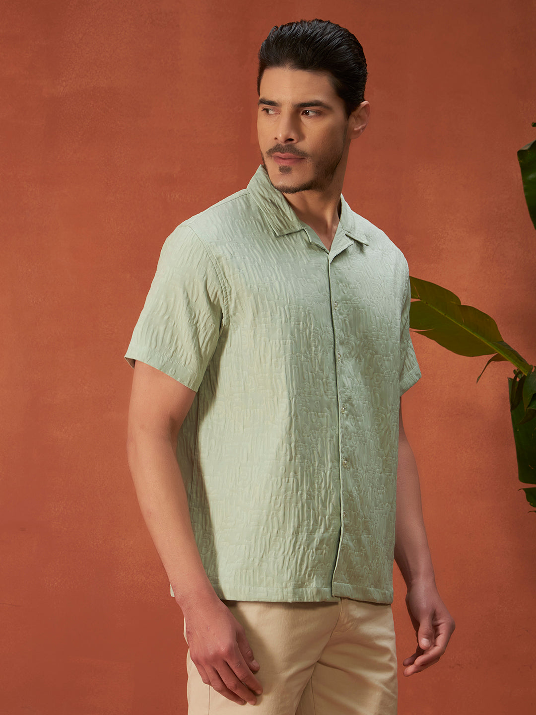 GHOST PATTERN SHIRT | Panache Green