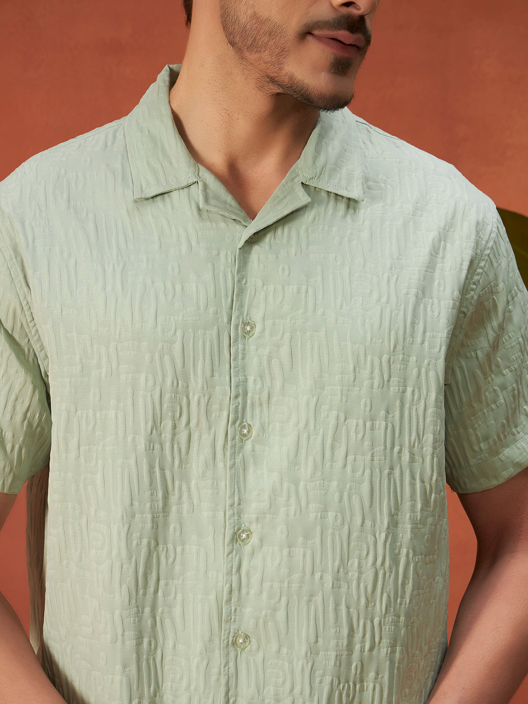GHOST PATTERN SHIRT | Panache Green