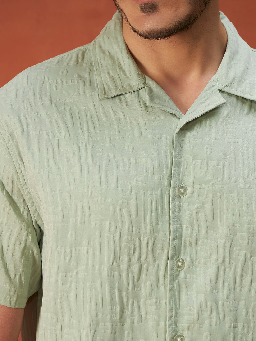 GHOST PATTERN SHIRT | Panache Green