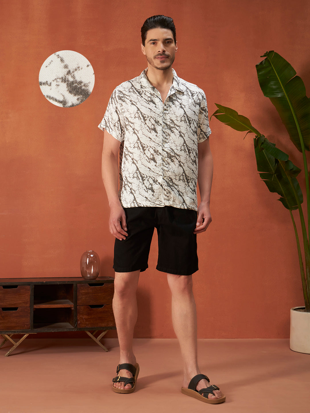 Marble Flow Shirt | Smoke White