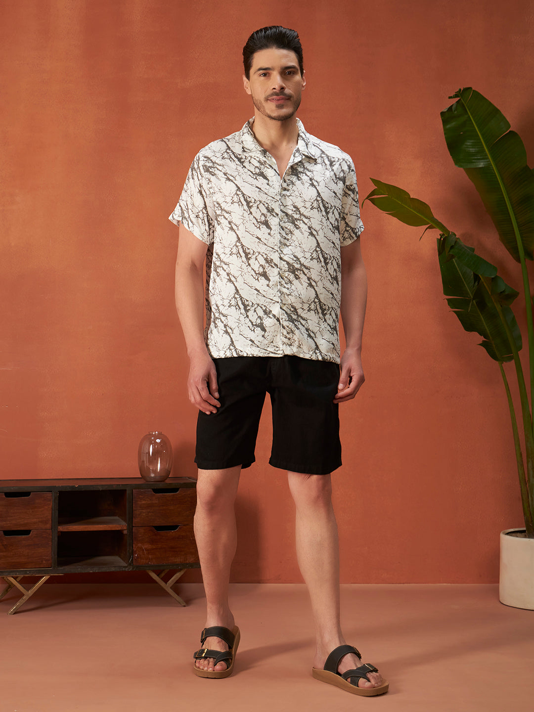 Marble Flow Shirt | Smoke White