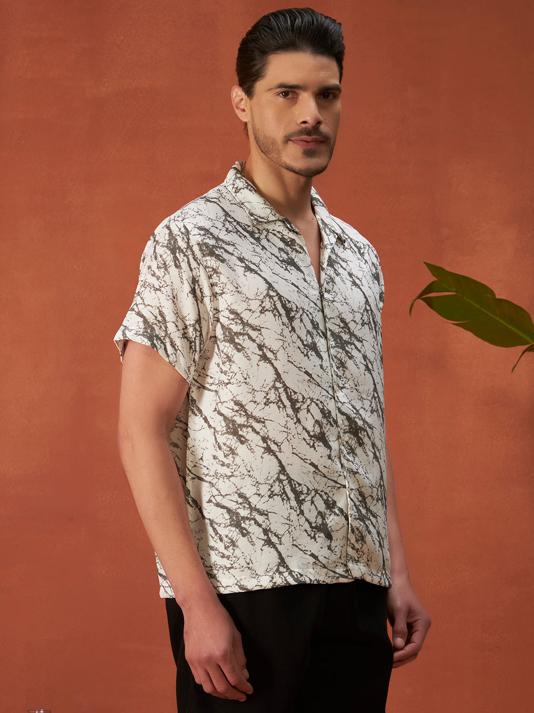 Marble Flow Shirt | Smoke White