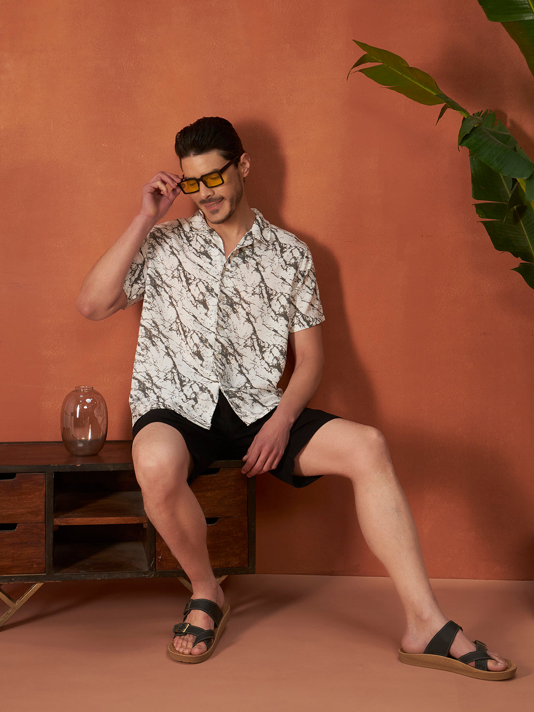 Marble Flow Shirt | Smoke White