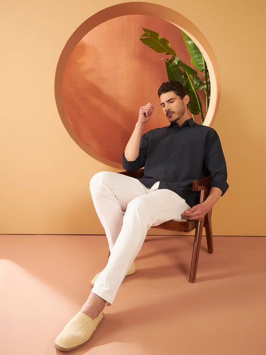 SIGNATURE LINEN PANTS | Ice White