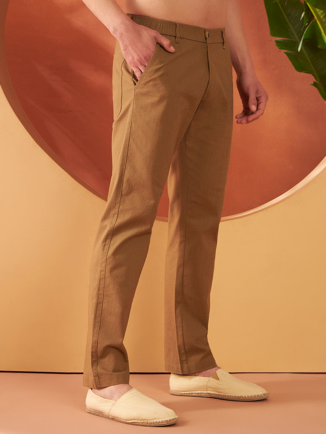SIGNATURE LINEN PANTS | Mahogany Brown
