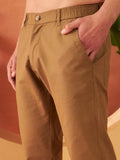 SIGNATURE LINEN PANTS | Mahogany Brown