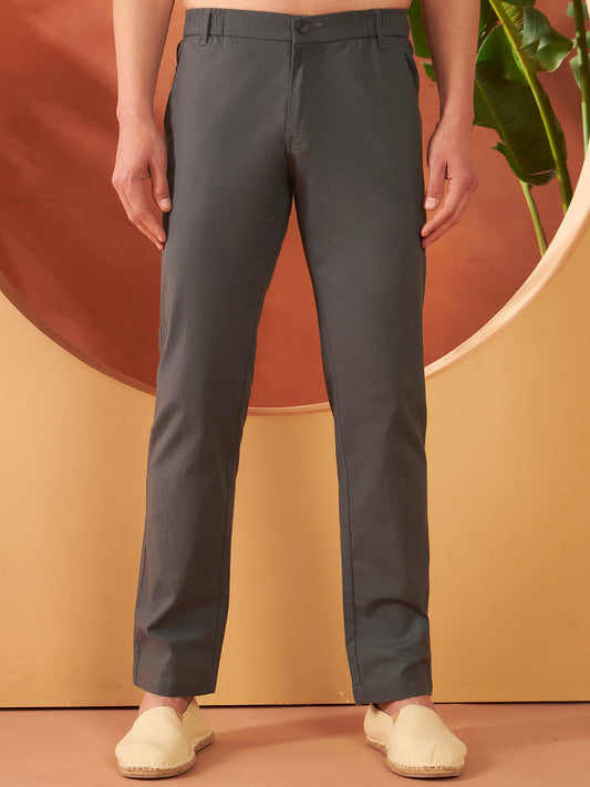 SIGNATURE LINEN PANTS | Charcoal Grey