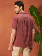 GHOST PATTERN SHIRT | Poppy Red