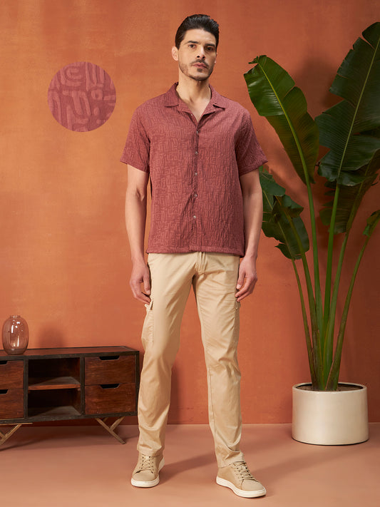 GHOST PATTERN SHIRT | Poppy Red