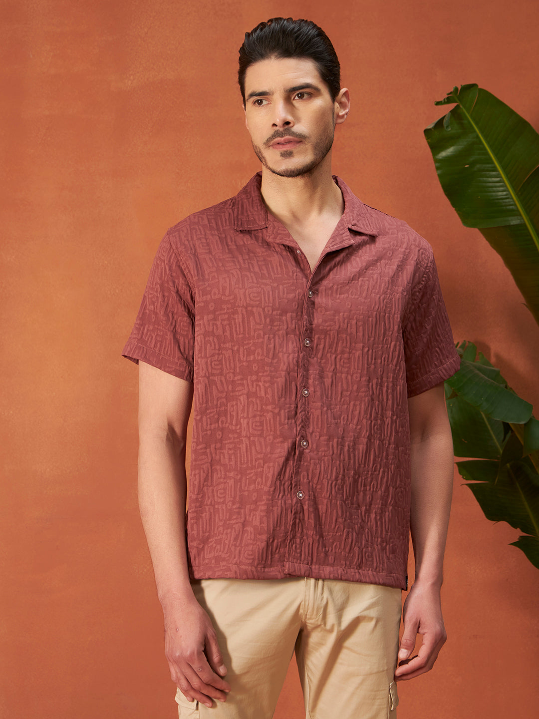 GHOST PATTERN SHIRT | Poppy Red