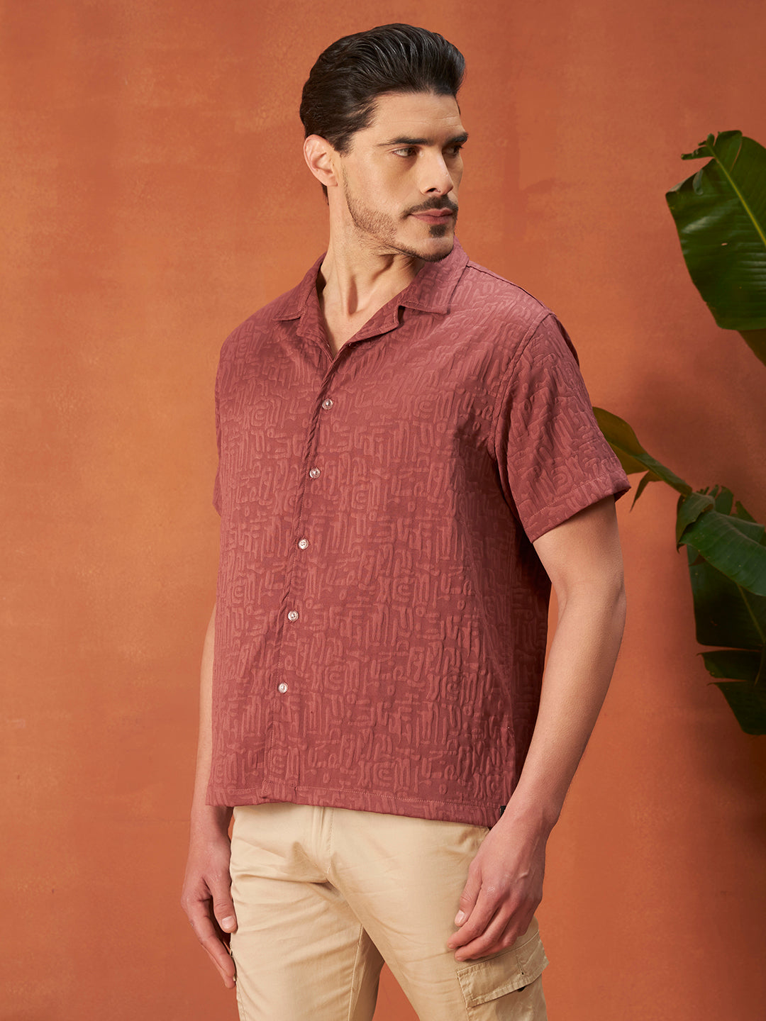 GHOST PATTERN SHIRT | Poppy Red