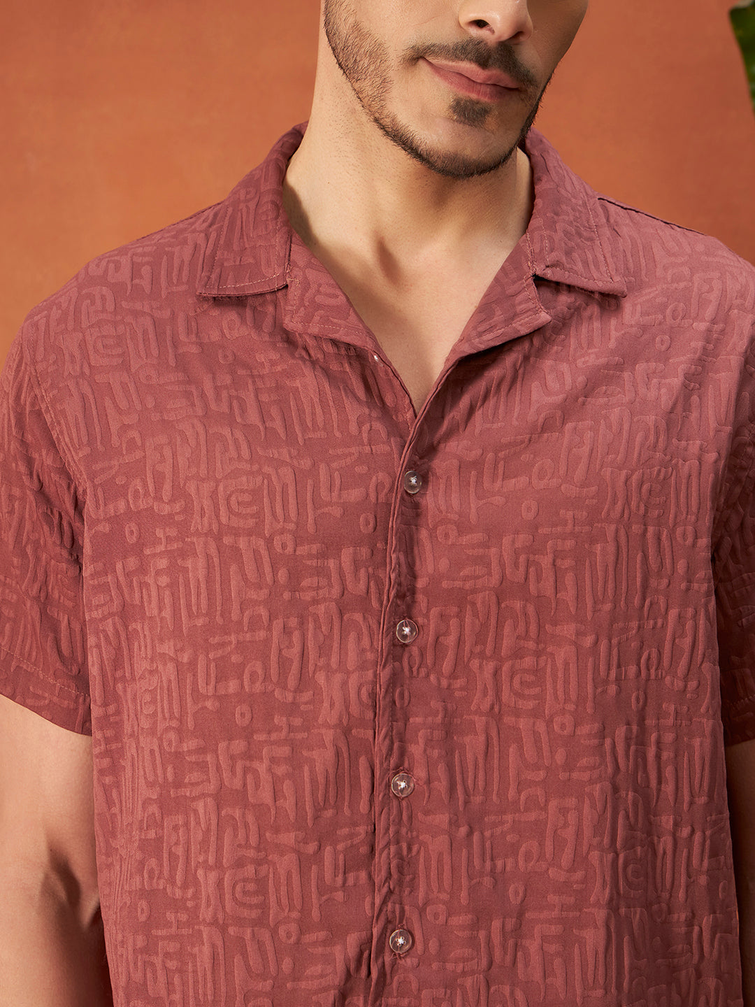 GHOST PATTERN SHIRT | Poppy Red