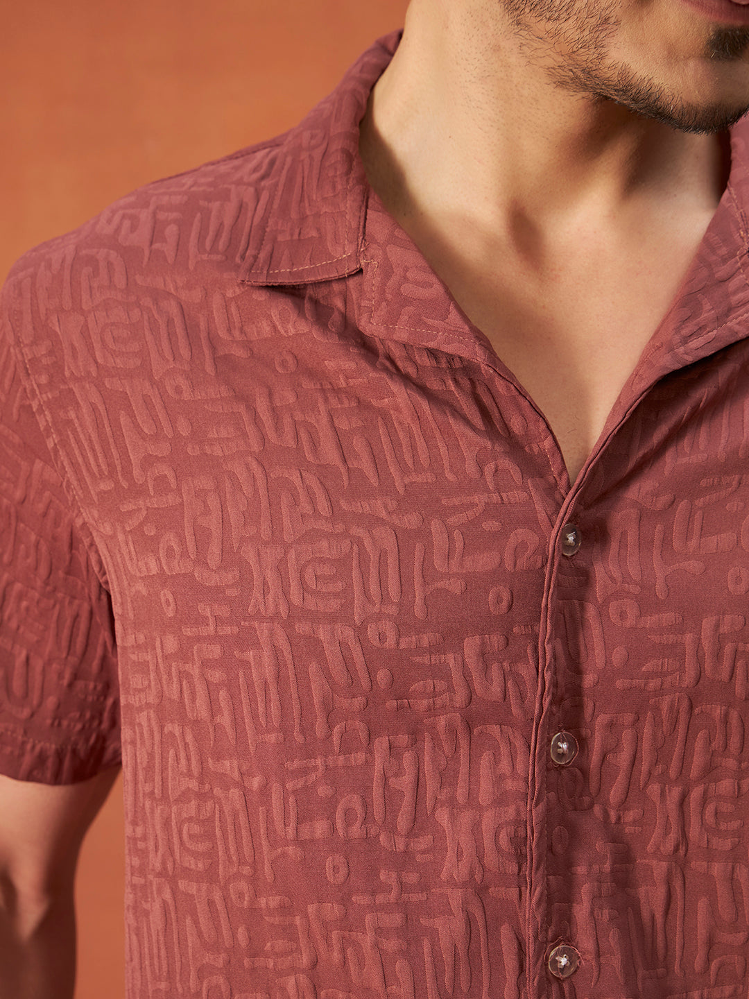 GHOST PATTERN SHIRT | Poppy Red