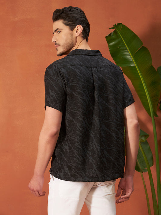 MARBLE FLOW SHIRTS | Ebony Black