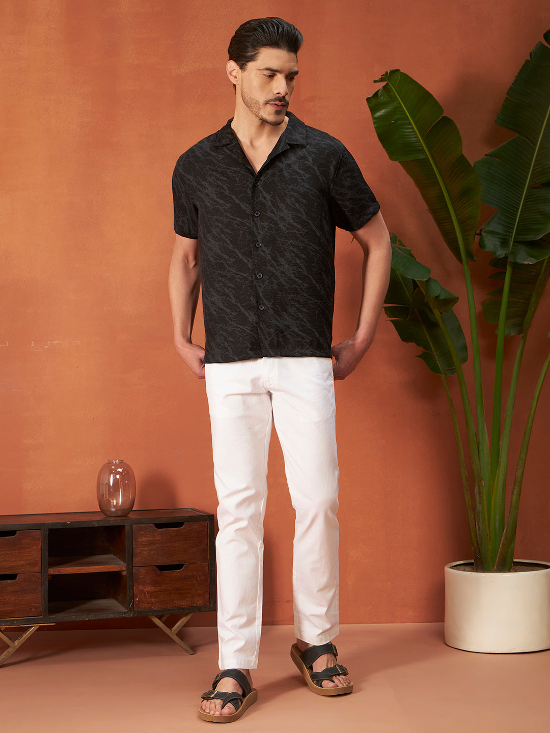 MARBLE FLOW SHIRTS | Ebony Black