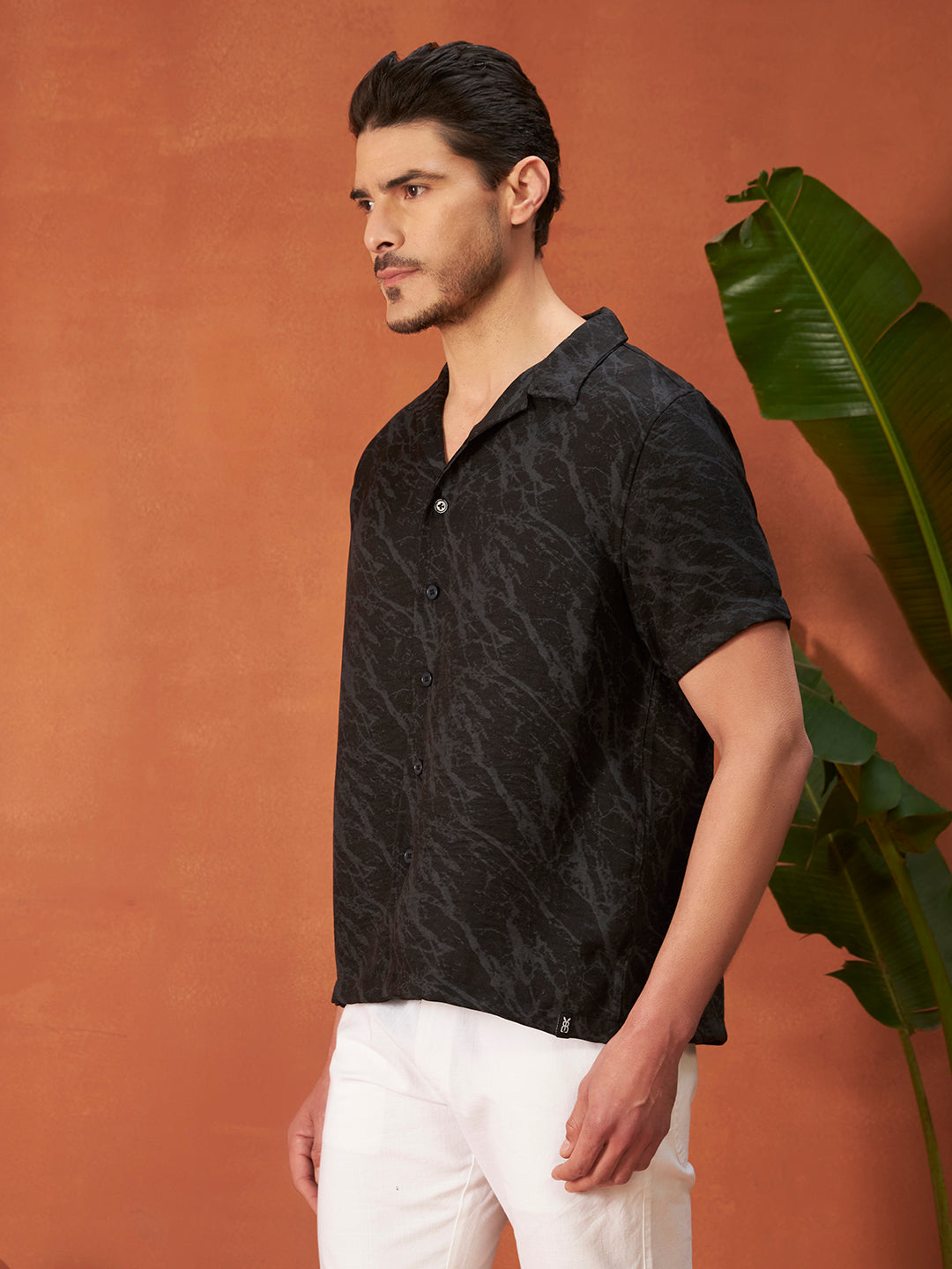 MARBLE FLOW SHIRTS | Ebony Black