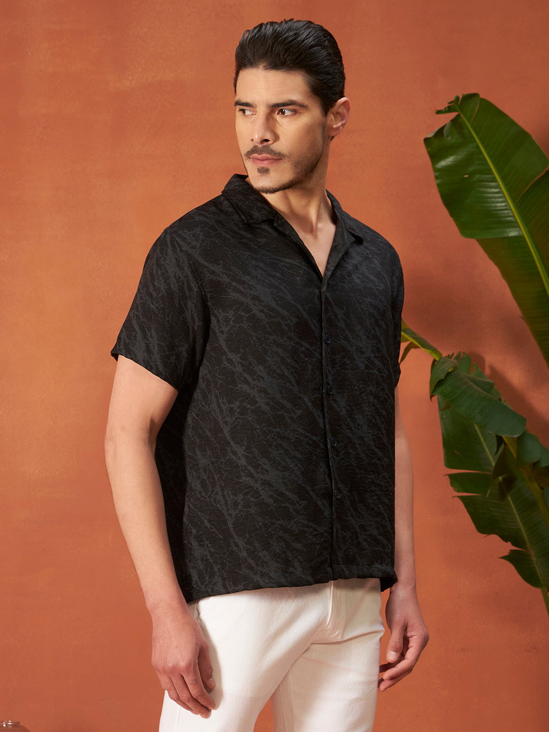 MARBLE FLOW SHIRTS | Ebony Black