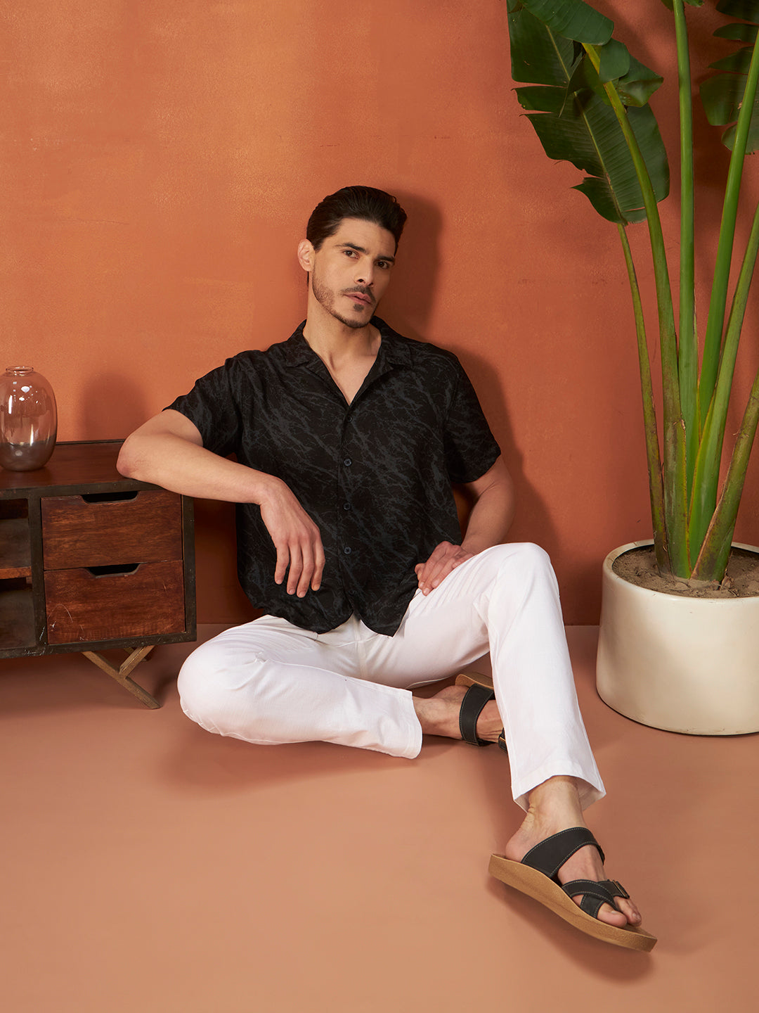 MARBLE FLOW SHIRTS | Ebony Black