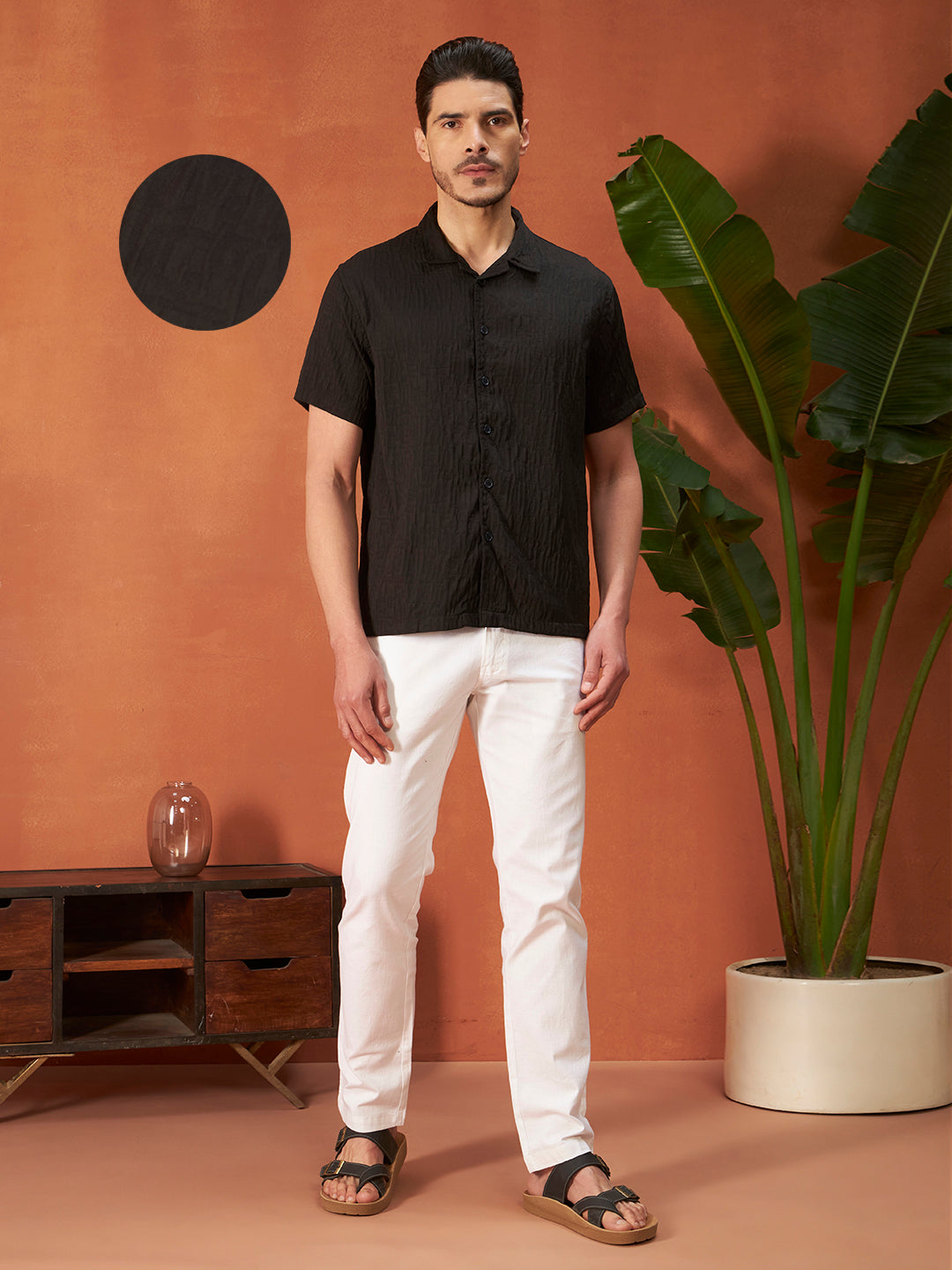 GHOST PATTERN SHIRT | Midnight Black