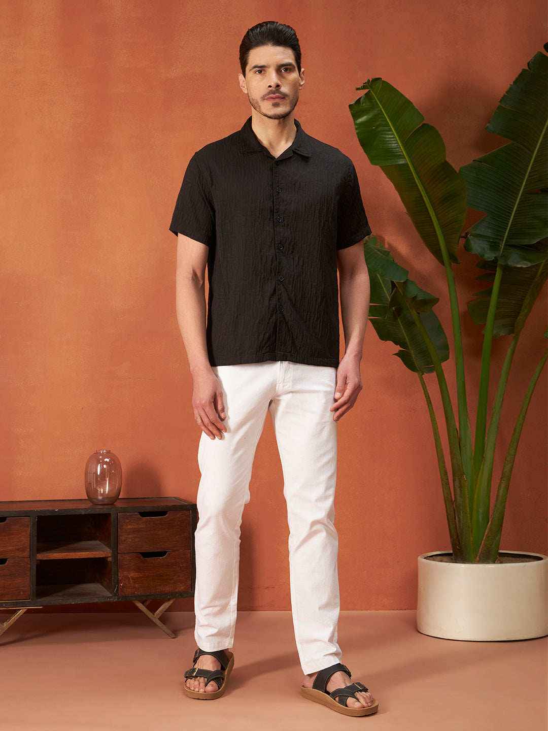 GHOST PATTERN SHIRT | Midnight Black