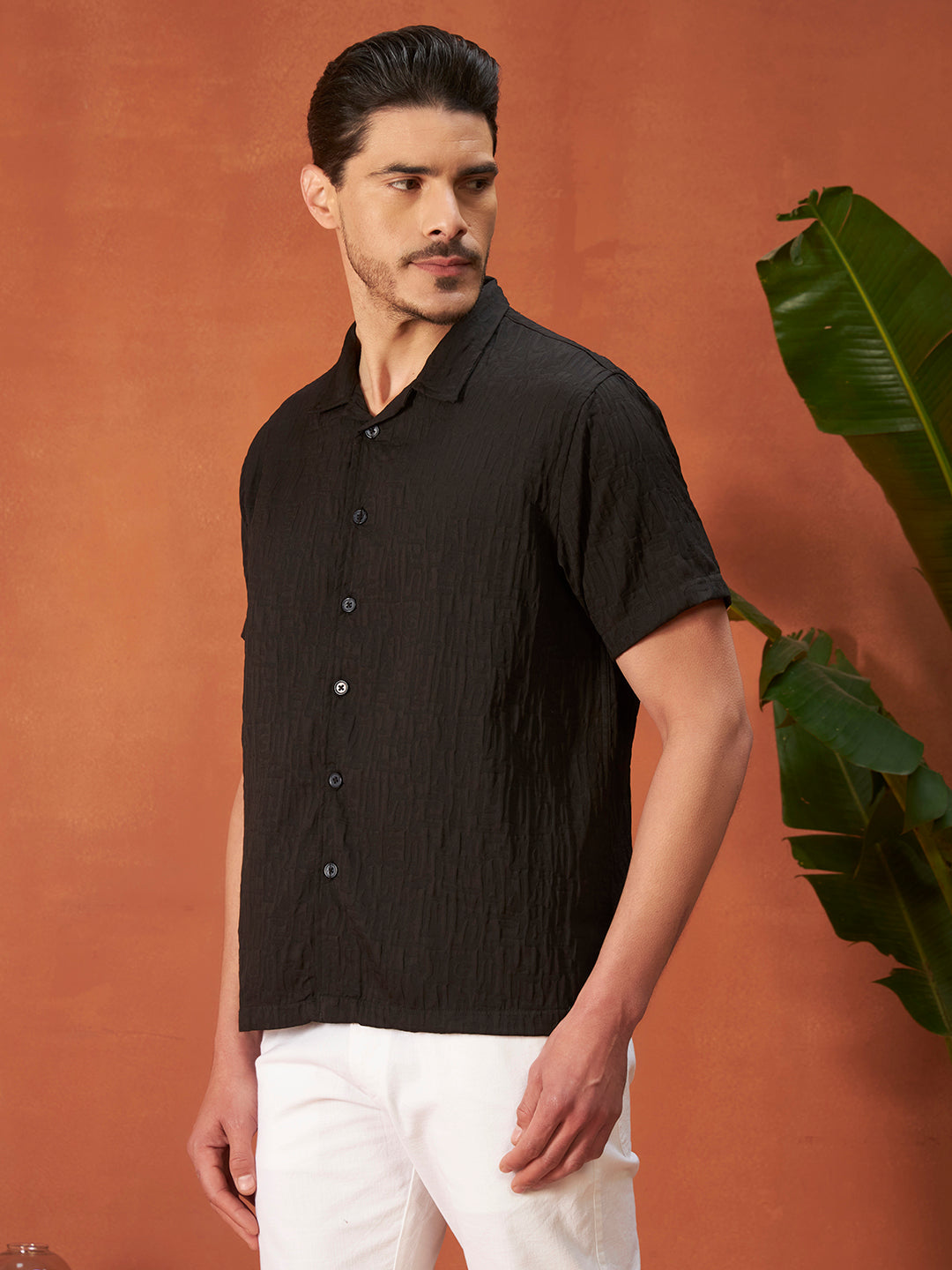 GHOST PATTERN SHIRT | Midnight Black