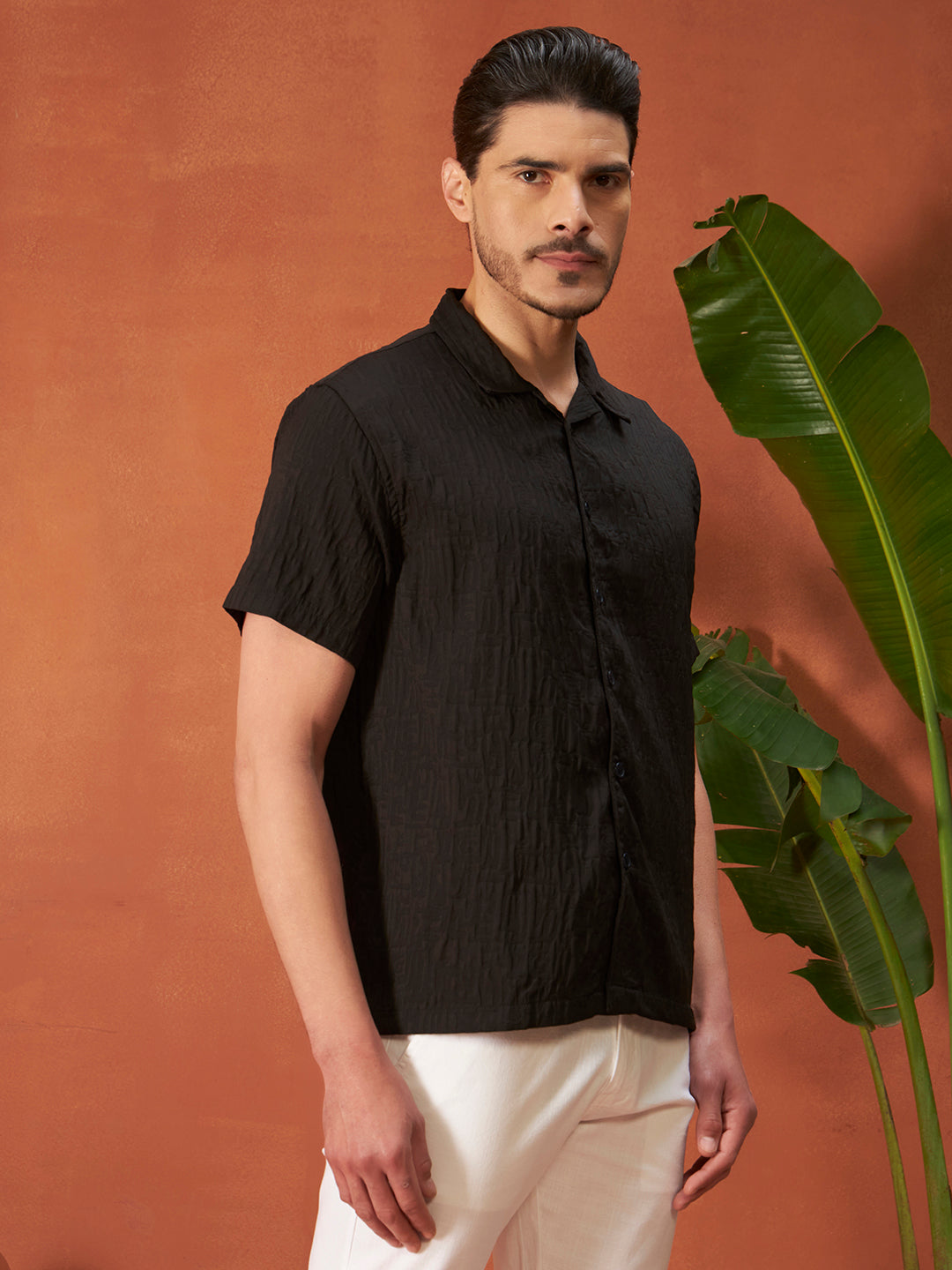 GHOST PATTERN SHIRT | Midnight Black