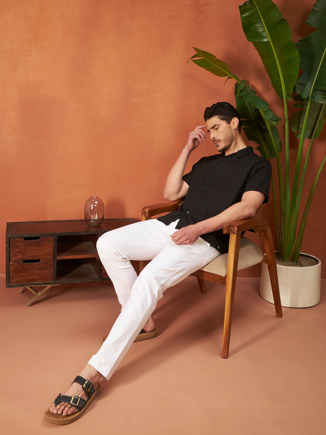 GHOST PATTERN SHIRT | Midnight Black