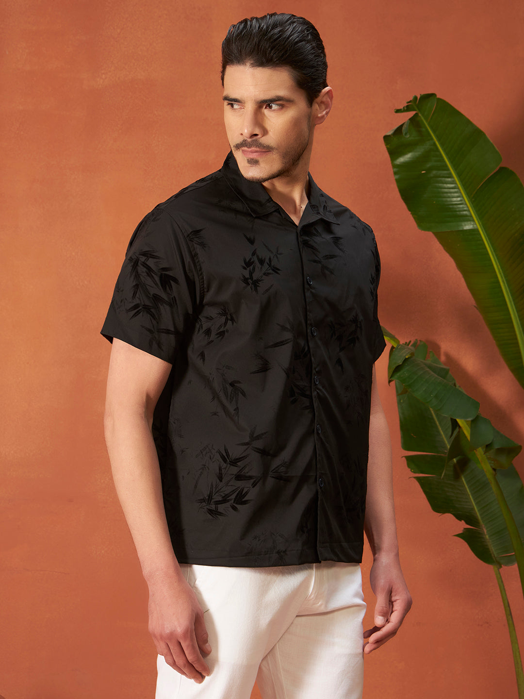 MIDNIGHT BLOOM SHIRTS | Ebony Black