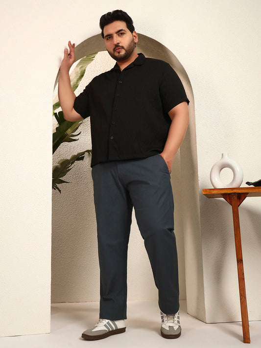 SIGNATURE LINEN PANTS PLUS | Charcoal Grey