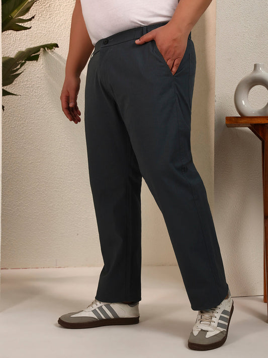 SIGNATURE LINEN PANTS PLUS | Charcoal Grey