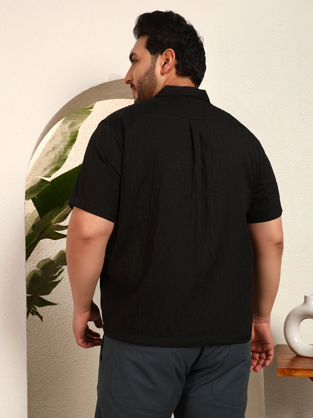 GHOST PATTERN SHIRT | Midnight Black