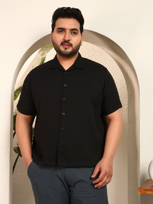 GHOST PATTERN SHIRT PLUS | Midnight Black