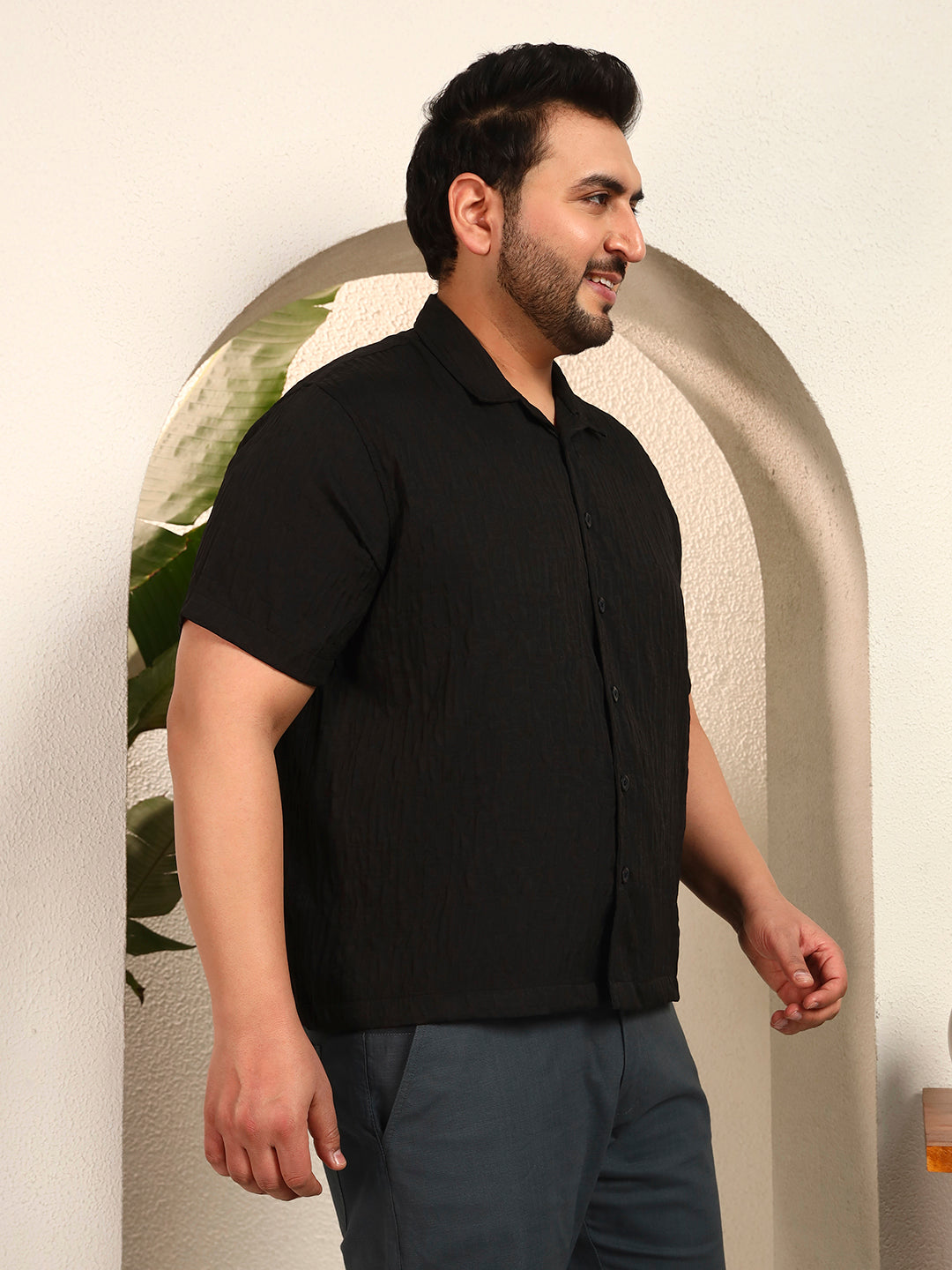 GHOST PATTERN SHIRT | Midnight Black