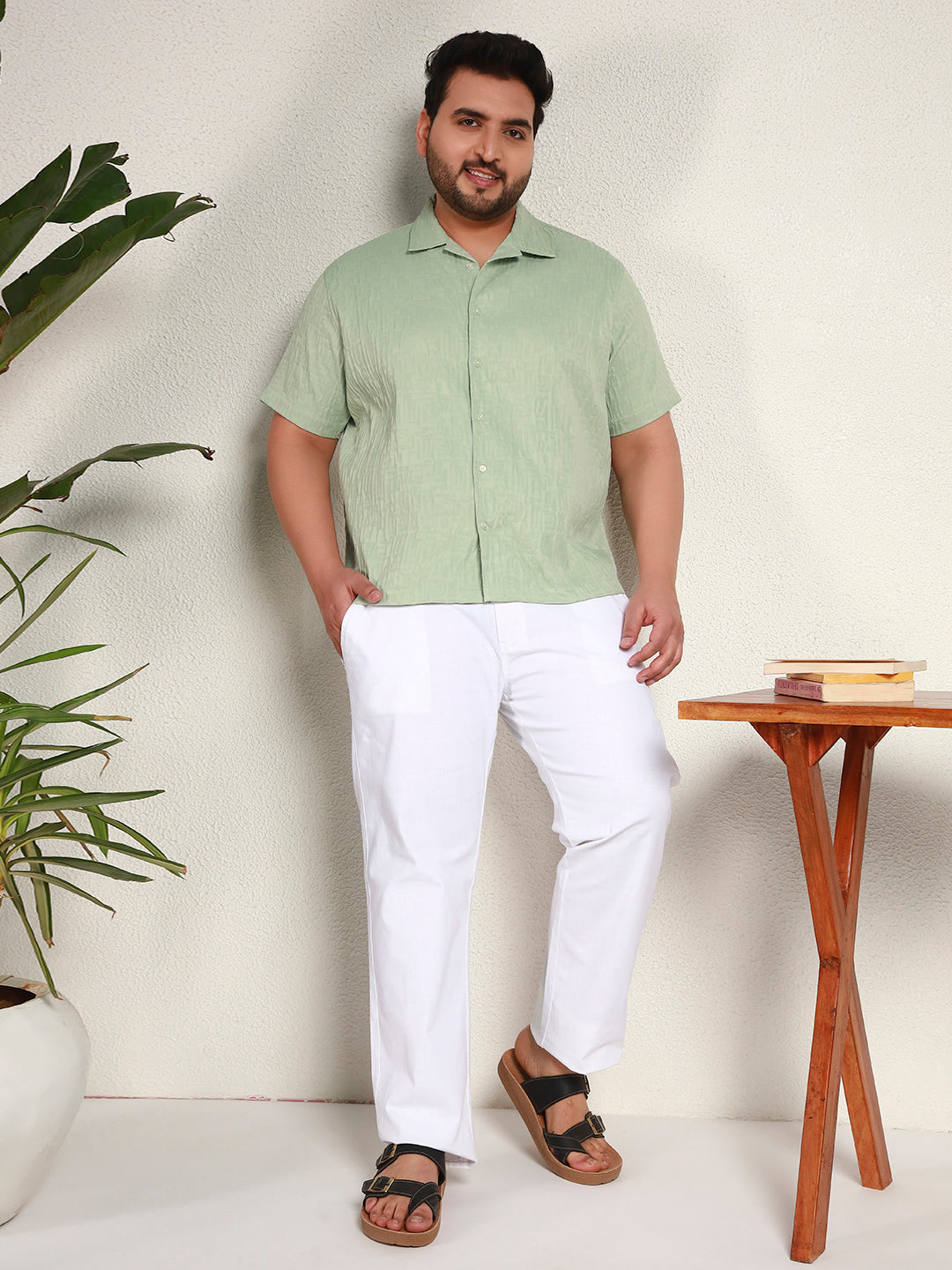 GHOST PATTERN SHIRT PLUS | Panache Green