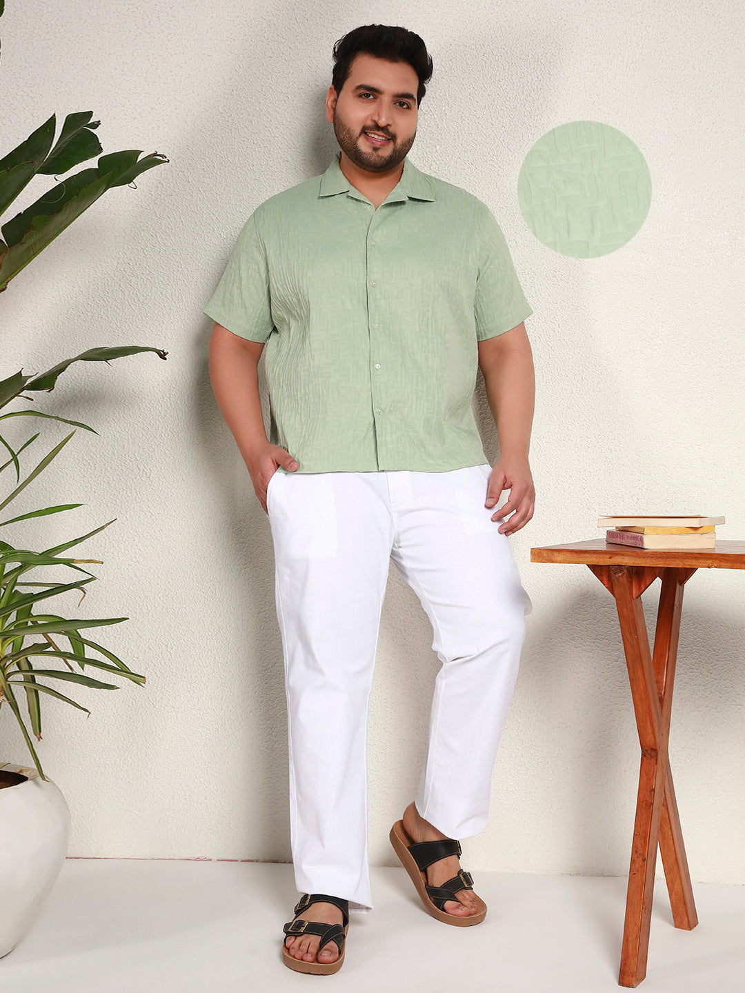 GHOST PATTERN SHIRT PLUS | Panache Green
