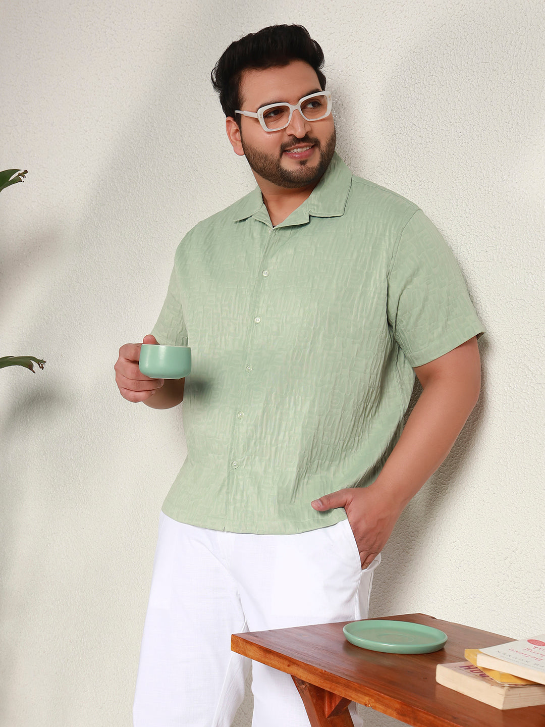 GHOST PATTERN SHIRT | Panache Green