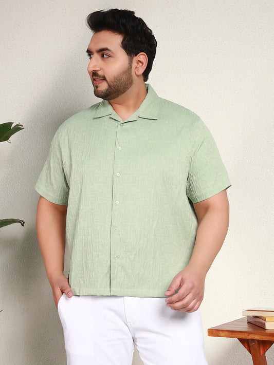 GHOST PATTERN SHIRT PLUS | Panache Green