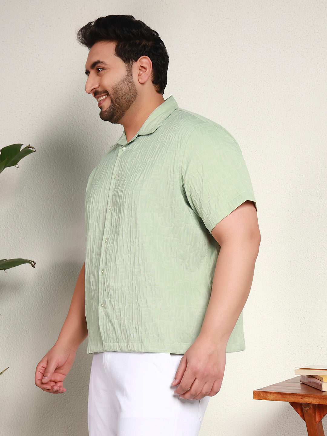 GHOST PATTERN SHIRT PLUS | Panache Green