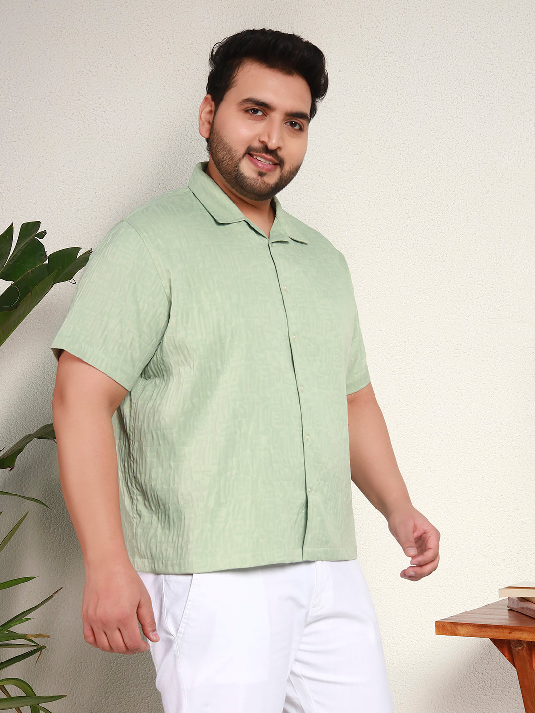 GHOST PATTERN SHIRT | Panache Green