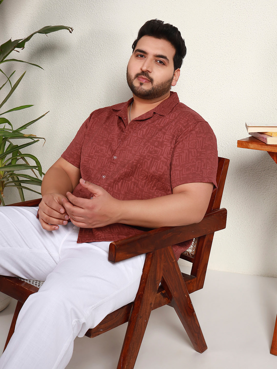 GHOST PATTERN SHIRT | Poppy Red