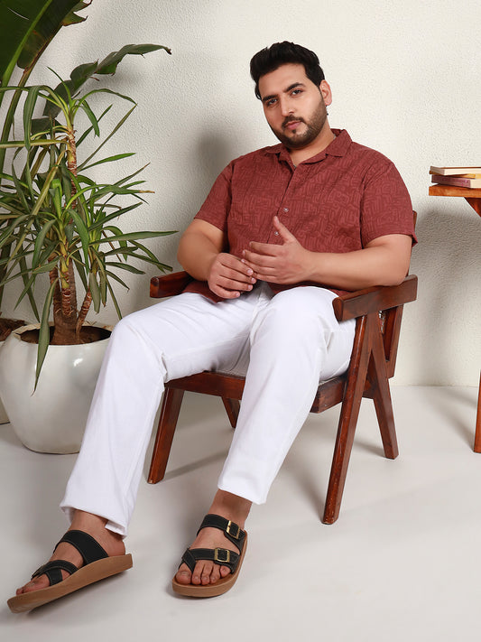 GHOST PATTERN SHIRT PLUS | Poppy Red