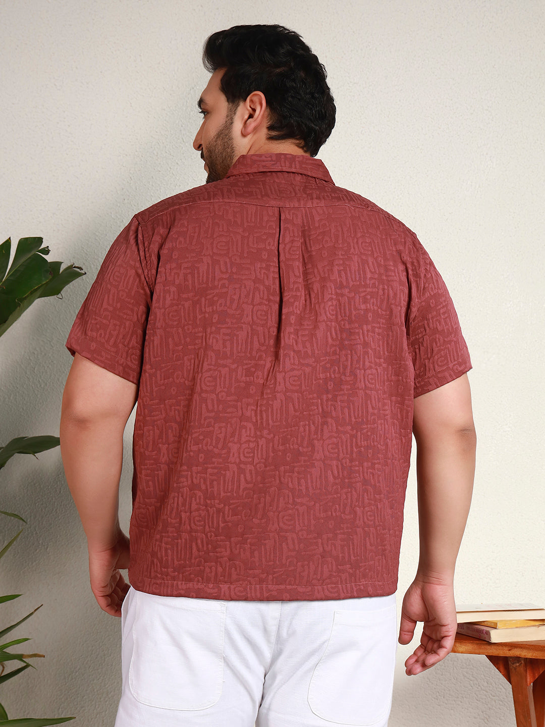 GHOST PATTERN SHIRT PLUS | Poppy Red