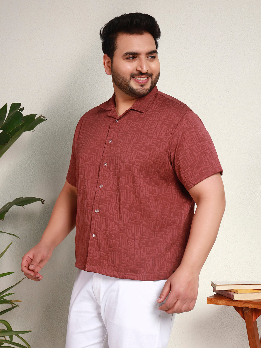 GHOST PATTERN SHIRT | Poppy Red