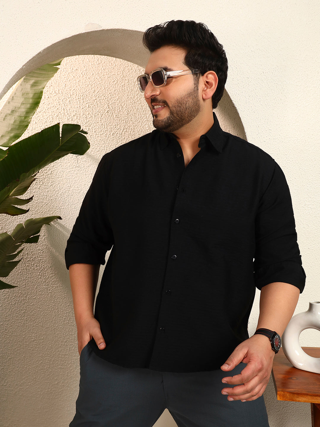 JADEBERRY SHIRT PLUS | Pitch Black