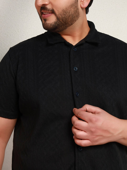 LEGACY WEAVE SHIRT PLUS | Midnight Black