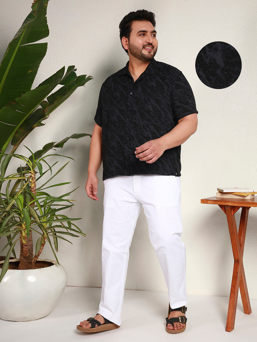 MARBLE FLOW SHIRTS | Ebony Black