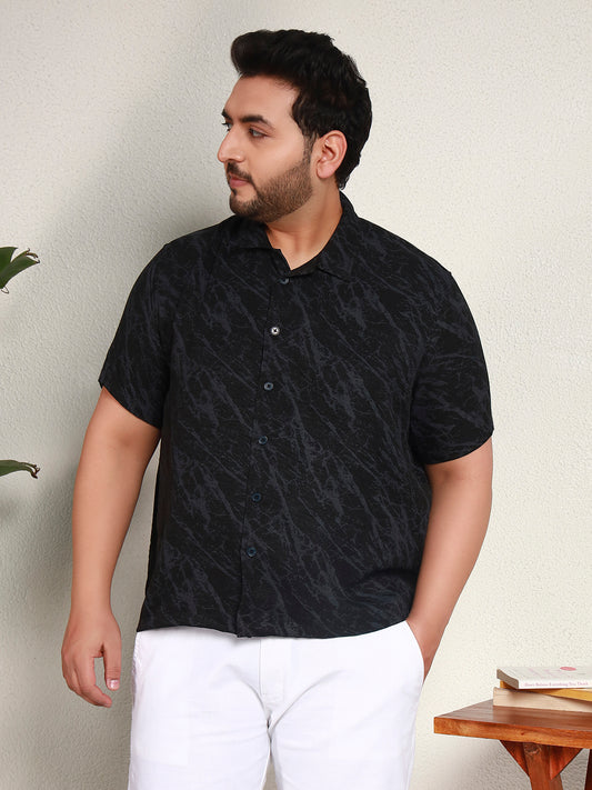 MARBLE FLOW SHIRTS PLUS | Ebony Black