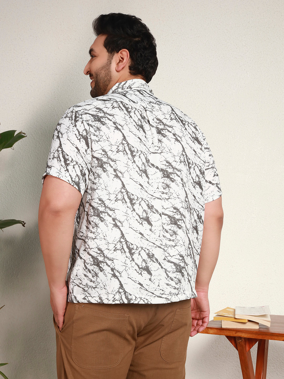 MARBLE FLOW SHIRT PLUS | Smoke White