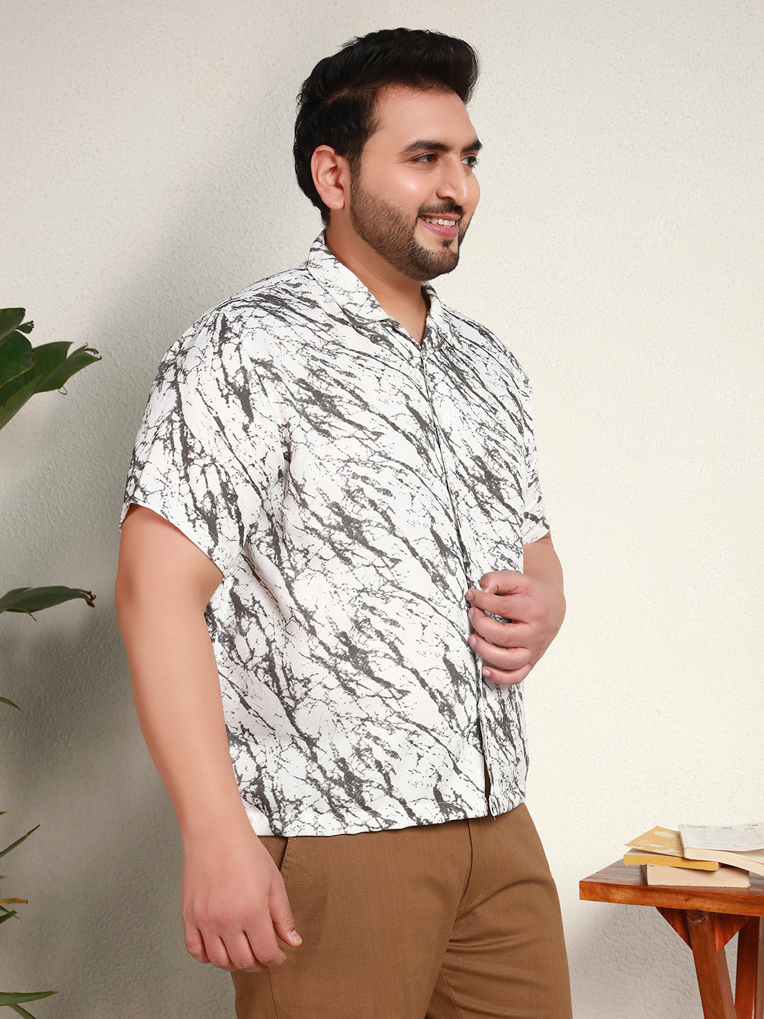 Marble Flow Shirt | Smoke White
