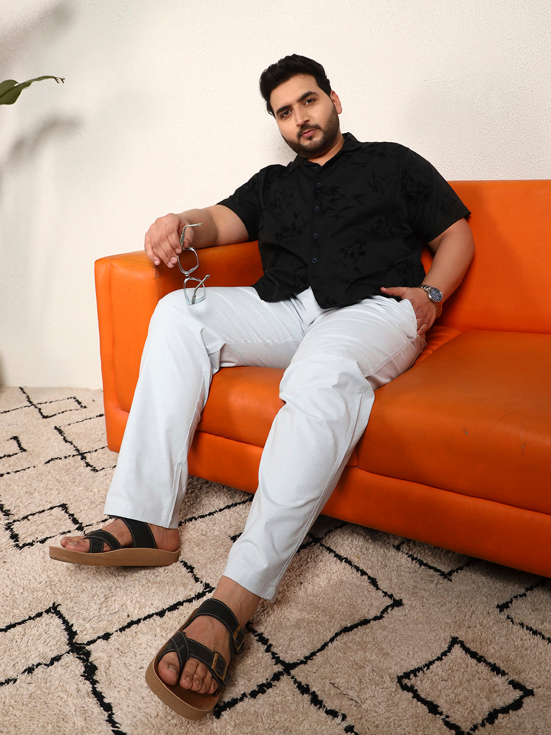 MIDNIGHT BLOOM SHIRT PLUS | Ebony Black